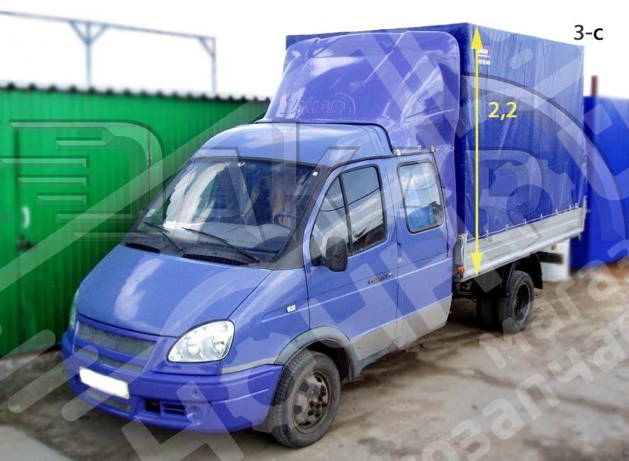 Обтекатель ГАЗ-33023 (Фермер) под фургон 2,2 м светло-синий (ДАКАР)