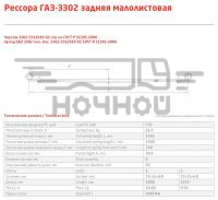 Рессора задн. ГАЗель (2 л., L-1500) с шарн. (Чус|рессора передняя ГАзель 3302-2902010-02.jpg