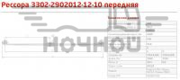 Рессора пер. ГАЗель (2 л., L-1500) с шарн. (Чус|рессора передняя ГАзель 3302-2902010-02.jpg