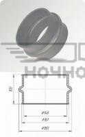 Шланг КАМАЗ воздухозаборника ЕВРО-2,3 (d-150) высокий (Технотрон)